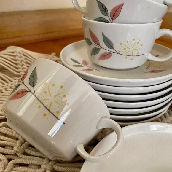 RARE Replacement VTG Springsong by Franciscan 1 Teacup and Saucer Set 2 Pieces - Picture 3 of 7